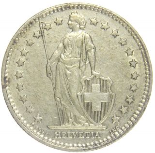 Switzerland 2 Francs,  1921 Silver Coin photo