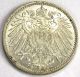 Germany,  Empire 1 Mark,  1914 F Lustrous Choice Au/ Unc Silver Coin Germany photo 1