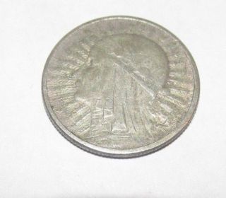 1933 Poland 2 Zlotych Silver Coin 4.  3 Grams Rare Coin Queen Jadwiga Sweet photo