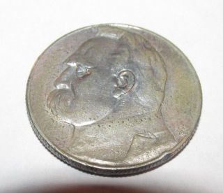 1934 Poland 5 Zlotych Silver Coin 11 Grams Rare Coin Jozef Piludski Sweet photo