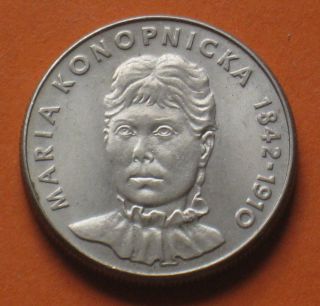 Coin Of Poland - Maria Konopnicka 1978 Poet photo
