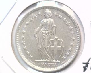 Switzerland 2 Francs Silver Coin 1964 B Extra Fine.  2667 Asw photo