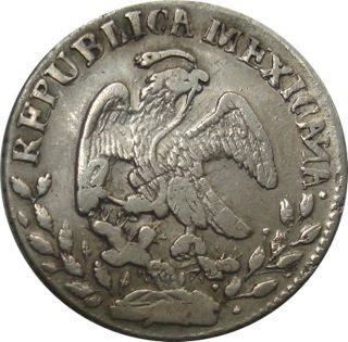 1830 Mexico Guanajuato 1 Real Go M.  J.  - Silver Coin - Inverted N In Mexico photo
