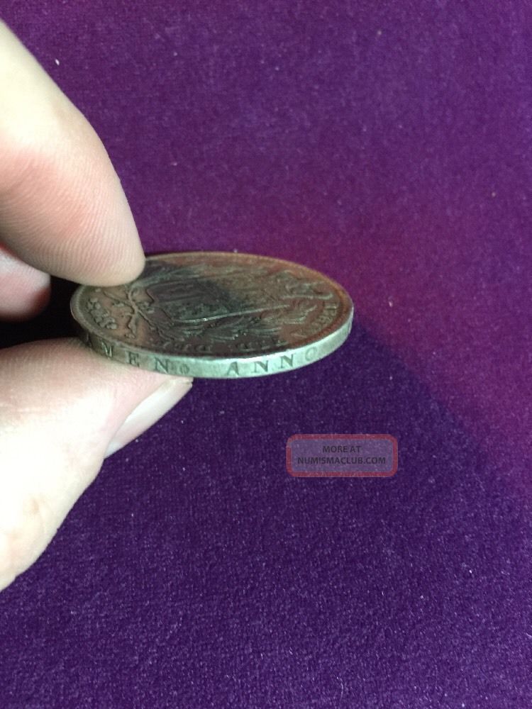 1845, Great Britain, Queen Victoria. Large Silver Crown Coin. Vf Estate