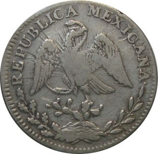 1840 Mexico Guanajuato 2 Reales Go.  P.  J.  - Sun Rays Down The Eagle - Rare Coin photo