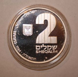 1984 Silver Proof; 2 - Sh.  Hanukka Coin; Uncirculated photo