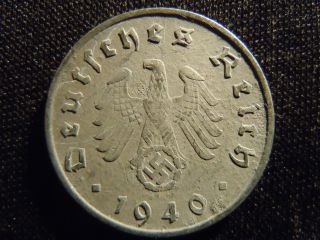 1940 - G - German - Ww2 - 10 - Reichspfennig - Germany - Nazi Coin - Swastika - World - Ab - 2999 - Cent photo