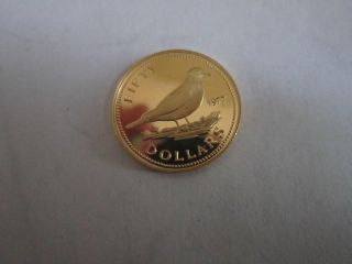 Bahamas 1977 Gold 22k Proof $50 Coin Very Hard To Find photo