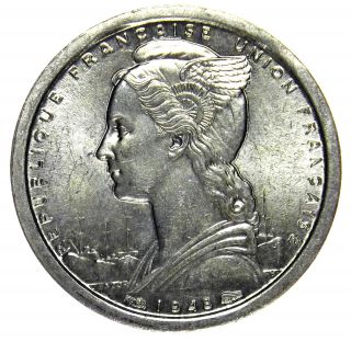 France Colony Saint Pierre & Miquelon 1 Franc,  1948 Coin photo