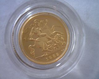 1982 Proof Half Sovereign Gold Coin With Case And photo