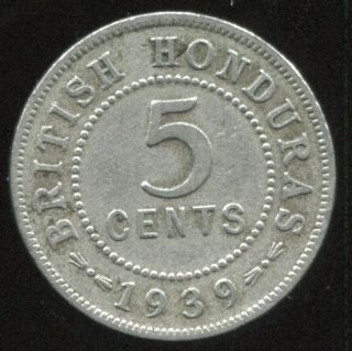 British Honduras 5 Cents 1939,  One Year Type,  20,  000 Minted - Will Combine Ship photo
