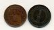 1872 And 1908 Straits Settlements Half Cents. Asia photo 1