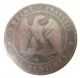 1854k 10 Centimes Coin Bronze Circ.  French 2nd Empire Napoleon Iii Km771.  5. Europe photo 2