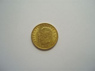 1878 Italian 20 Lire Gold Coin Bu (uncirculated) Vittorio Emanuele Ii photo
