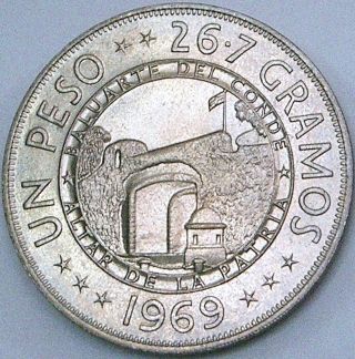Dominican Republic 1969 1 Peso Commemorative Crown - - - Gem - - - photo