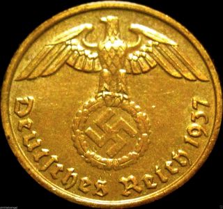 Germany - German 3rd Reich - German 1937d 2 Reichspfennig Coin Ww2 - Rare Coin photo