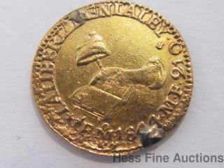 Rare Half Escudo 1800s Republic Of Mexico Liberty Gold 1844 Antique Mexican Coin photo