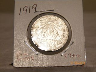 1919 Silver Fifty Centavos photo