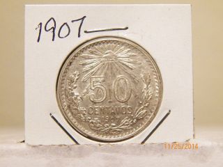 1907 Silver Fifty Centavos photo