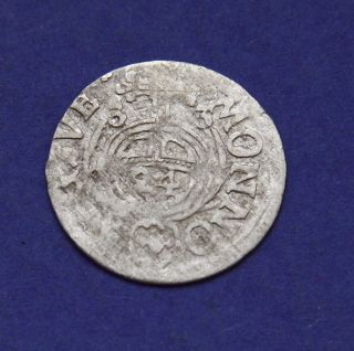 1633 Sweden Poland Elbing Silver Coin 1/24 Taler (3 Polker) Queen Christina photo