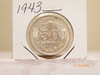 1943 Silver Fifty Centavos photo