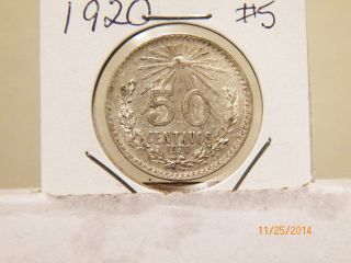 1920 Silver Fifty Centavos 5 photo