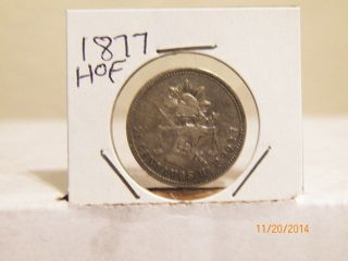 1877 Hof (hermisillo) Silver 25 Centavos photo