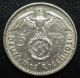 1936 A Hitlers Germany 5 Silver Reichsmark Au Cleaned L559 Germany photo 1