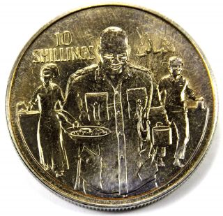 Somalia 10 Shillings,  1969 - 1979,  10th Anniversary Of Republic Crown Coin photo