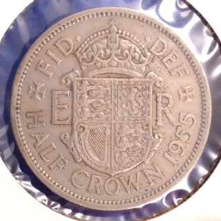 1955 Great Britain 1/2 Crown Km 907 [auto.  Combined Shipping] (14919) photo