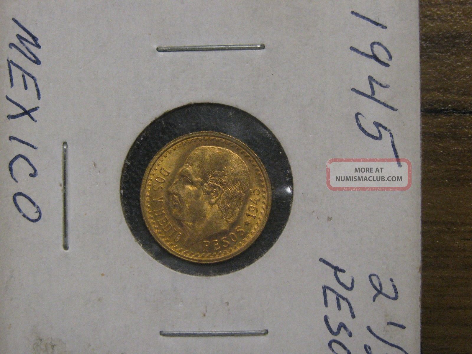 1945 Dos Y Medio 2 1 2 Pesos Mexican Vintage Gold Coin 1945-dos-y-medio-2-1-2-pesos-mexican-vintage-gold-coin