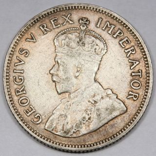 1929 King George V South Africa Silver Shilling Coin photo