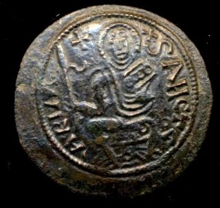 136 - Indalo - Hungary.  Bela Iii,  1172 - 1196.  Lovely Bronze Follis.  Scarce photo