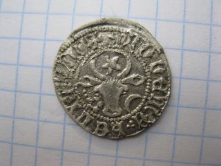 Medieval Moldavia Romania Double Gros Ilias1 With A Cutter ' S Stamp Very Rare photo