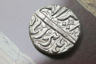 Mughal Coin Akbar The Great Rare Burhanpur Tir Rupee Km Unlisted Variety Nr photo