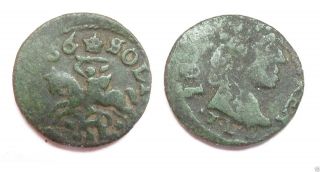 Lithuanian Medieval Solidus 1666 Y.  (aa5) photo