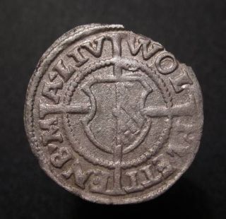 Riga Solidus/schilling 1535 Year,  Silver,  Wolter Von Plettenberg,  Livonian Order photo