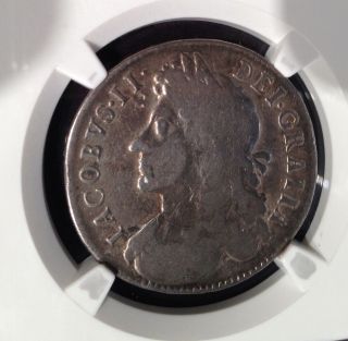 1685 Great Britain 1/2 Crown Coin James Ii Ngc Vg Details photo