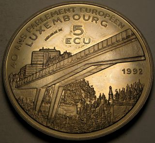 Luxembourg 5 Ecu 1992 - Copper/nickel - 40 Years European Parliament - Xf/aunc - 1122 photo