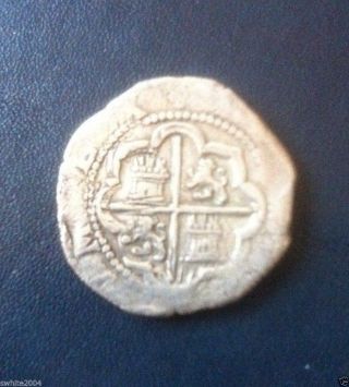 Atocha 2 Reale Shipwreck Coin - Lima Rare Assayer D Grade 2 - 6.  4 Grams - photo