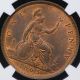 1863 Ngc Ms - 64 Rb One 1 Penny Great Britain UK (Great Britain) photo 1