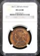 1863 Ngc Ms - 64 Rb One 1 Penny Great Britain UK (Great Britain) photo 2