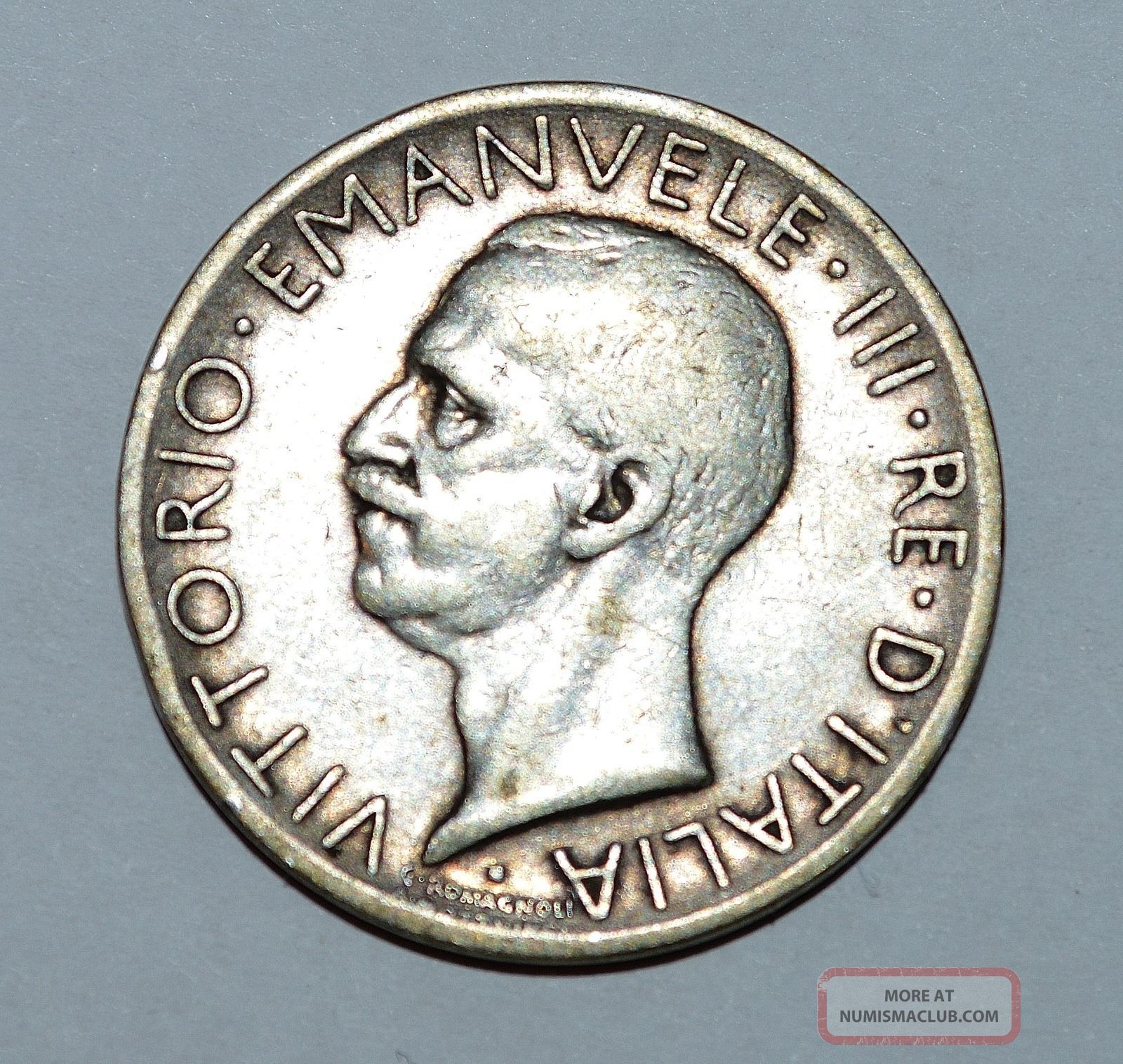 5 Lire 1928 R Italian Silver Coin Vittorio Emanuele Iii 5-lire-1928-r-italian-silver-coin-vittorio-emanuele-iii