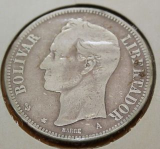 1876 Lei 900,  25 Gram,  Bolivar Libertador,  Estados Unidos De Venezuela photo