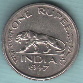 Republic India - 1947 - Aunc - One Rupee - Kg Vi - Rare Coin W - 49 photo