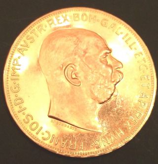 1915 100 Corona Gold Coin photo