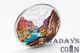 Cook Islands 2014 5$ Grand Canyon Silver Coin With Real Marble Inlay Australia & Oceania photo 1