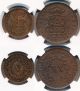 Exclnt 1874,  1853 Portugal 5 & 20 Reis (ngc Ms62 Beauties) No Rsrv Europe photo 1