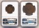 Exclnt 1874,  1853 Portugal 5 & 20 Reis (ngc Ms62 Beauties) No Rsrv Europe photo 2