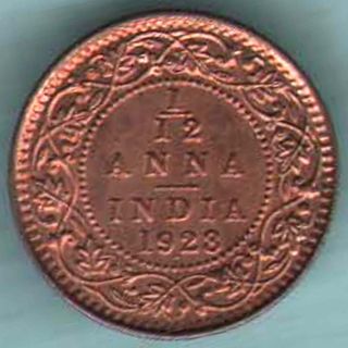 British India - 1928 - 1/12 Anna - Kg V - Rare Coin W - 6 photo
